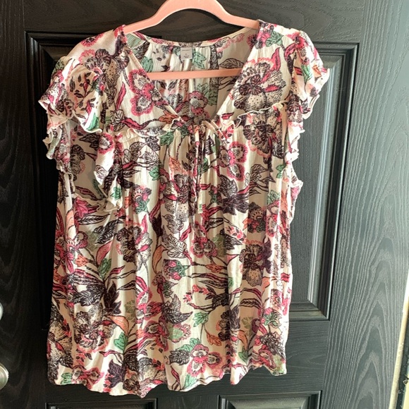 Beautiful Old Navy Women’s Xl 100% rayon/viscose lightweight printed blouse - Picture 1 of 6